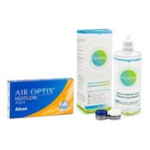 Air Optix Night &amp; Day Aqua (6 Linsen) + Solunate Multi-Purpose 400 ml mit Behälter