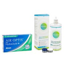 Air Optix Plus Hydraglyde for Astigmatism (6 lenses) + Solunate Multi-Purpose 400 ml with case