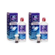 AOSEPT PLUS with Hydraglyde 2 x 360 ml with cases