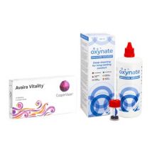 Avaira Vitality (6 Linsen) + Oxynate Peroxide 380 ml mit Behälter