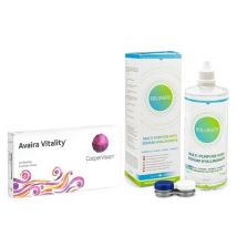 Avaira Vitality (6 Linsen) + Solunate Multi-Purpose 400 ml mit Behälter