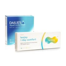 DAILIES AquaComfort Plus (90 Linsen) + Lenjoy 1 Day Comfort (10 Linsen)