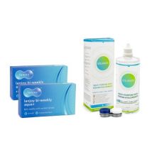 Lenjoy Bi-weekly Aqua+ (12 lenses) + Solunate Multi-Purpose 400 ml with case