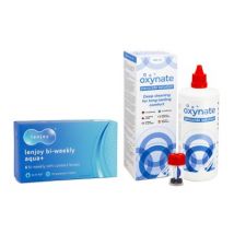 Lenjoy Bi-weekly Aqua+ (6 lenses) + Oxynate Peroxide 380 ml with case