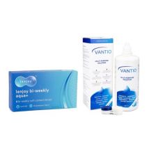 Lenjoy Bi-weekly Aqua+ (6 Linsen) + Vantio Multi-Purpose 360 ml mit Behälter