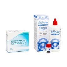 PureVision 2 (6 Linsen) + Oxynate Peroxide 380 ml mit Behälter