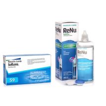 SofLens 59 (6 lenses) + ReNu MultiPlus 360 ml with case
