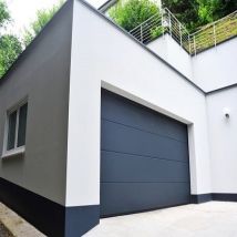 Porte de garage sectionnelle en acier isolé L300 cm x H200 cm