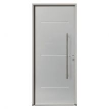 Porte d'entrée ACIER modèle GRAPHITE dimensions standard L 100 cm x H 215 cm