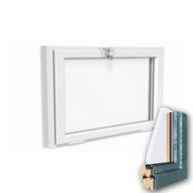 Fenêtre mixte BOIS/ALU 1 vantail Soufflet abattant