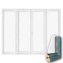 Fenêtre mixte BOIS/ALU 4 vantaux ouverture à la française