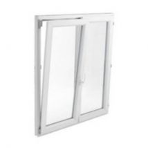 Fenêtre Pvc - 2 Vantaux oscillo battante - Blanc - Double Vitrage - Le Roi de la Fenêtre