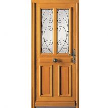Porte d'entrée BOIS Exotique modèle ISIDOR