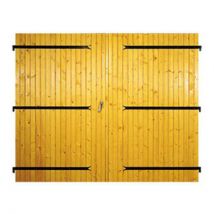 Porte de garage Bois à 2 vantaux