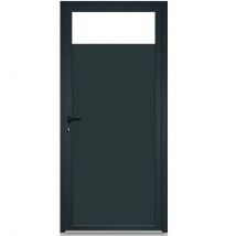 Porte de service Aluminium avec oculus 1 vantail