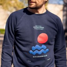 Sweat Meeting - Bask In The Sun - S - Coton Biologique - Cadeau Homme - Cadeau Papa - Les Raffineurs