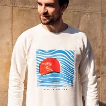 Sweat Sunset - Bask In The Sun - XL - Coton Biologique - Cadeau Homme - Cadeau Papa - Les Raffineurs