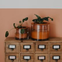 Pot intelligent en céramique - Wet Pot Plantes - S - 15 cm x 13 cm - Idée cadeau Noël - Cadeau Homme - Cadeau Femme - Cadeau Papa - Cadeau Maman - 