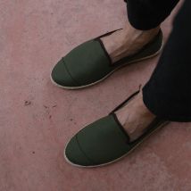 Espadrilles en matériaux recyclés - 42 - Kaki - Idée cadeau Noël - Cadeau Homme - Cadeau Papa - Cadeau Maman - Angarde - Les Raffineurs