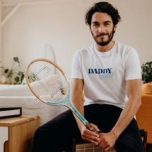 T-Shirt Homme "Daddy Cool" - T-shirt papa - Blanc - M - Coton Biologique - Idée cadeau Noël - Cadeau Homme - Cadeau Papa - Affaire De Famille