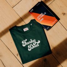 T-shirt Homme "Funky Dad" - T-shirt papa - Vert - S - Coton Biologique - Idée cadeau Noël - Cadeau Homme - Cadeau Papa - Affaire De Famille