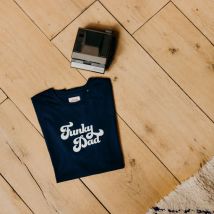 T-shirt Homme "Funky Dad" - T-shirt papa - Bleu marine - XXL - Coton Biologique - Idée cadeau Noël - Cadeau Homme - Cadeau Papa - Affaire De Famille
