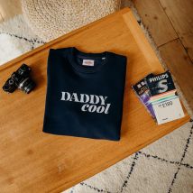 Sweat Homme "Daddy Cool" Navy - Sweat papa - L - Idée cadeau Noël - Cadeau Homme - Cadeau Papa - Affaire De Famille - Les Raffineurs