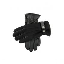 Gants Homme en cuir et flanelle Dents - T11 (XL) - Noir - Idée cadeau Noël - Cadeau Homme - Cadeau Papa - Dents - Les Raffineurs