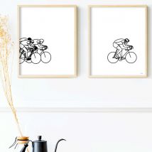 Affiches diptyques Les Sportifs - Idée cadeau Noël - Cadeau Homme - Cadeau Femme - Cadeau Papa - Cadeau Maman - Cadeau Crémaillère - Fe Re