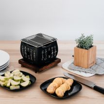 Barbecue japonais de table - Petit - 15x15x13,5cm - Bois - Idée cadeau Noël - Cadeau Homme - Cadeau Femme - Cadeau Papa - Cadeau Maman - Cadeau 