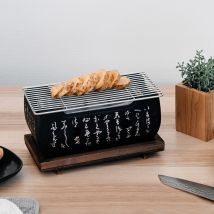 Barbecue japonais de table - Moyen - 24x12,5x11,5cm - Bois - Idée cadeau Noël - Cadeau Homme - Cadeau Femme - Cadeau Papa - Cadeau Maman - Cadeau 