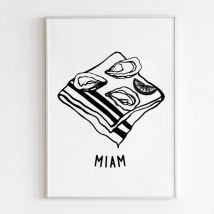 Affiche MIAM et GLOU - Idée cadeau Noël - Cadeau Homme - Cadeau Femme - Cadeau Papa - Cadeau Maman - Cadeau Crémaillère - Fe Re - Les Raffineurs