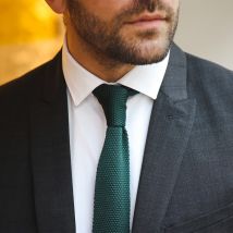 Cravate Homme en tricot - Vert - Idée cadeau Noël - Cadeau Homme - Cadeau Papa - Épilogue - Les Raffineurs