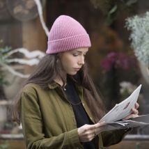 Bonnet Homme & Femme en laine et cachemire - Rose - Idée cadeau Noël - Cadeau Homme - Cadeau Femme - Cadeau Papa - Cadeau Maman - Épilogue