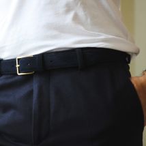 B2B - Ceinture en cuir suédé - Navy - 100 cm - B2b - Epilogue - Les Raffineurs