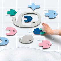 Puzzle de bain - Baleines - 10 pièces - Idée cadeau enfant - Quut - Les Raffineurs