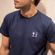 T-shirt unisexe marées - Bask In The Sun - L - Bleu marine - Idée cadeau Noël - Cadeau Homme - Cadeau Femme - Cadeau Papa - Cadeau Maman