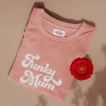 T-shirt Femme "Funky Mum" Rose - T-shirt maman - Rose - M - Coton Biologique - Idée cadeau Noël - Cadeau Femme - Cadeau Maman - Affaire De Famille