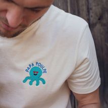 T-shirt Papa Poulpe - L - Coton Biologique - Idée cadeau homme - Idée cadeau papa - Affaire De Famille - Les Raffineurs