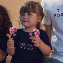 T-shirt Too Cool For School - Navy - Bleu marine - 3-4 ans - Coton Biologique - Idée cadeau enfant - Affaire De Famille - Les Raffineurs