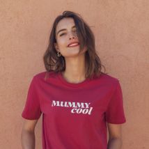 T-shirt Mummy Cool - Framboise - XS - Coton Biologique - Idée cadeau femme - Idée cadeau maman - Affaire De Famille - Les Raffineurs