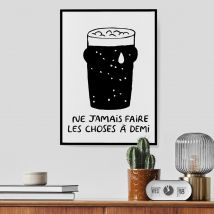 Affiches illustrées bière - Idée cadeau Noël - Cadeau Homme - Cadeau Femme - Cadeau Papa - Cadeau Maman - Cadeau Crémaillère - Affiches & Chips