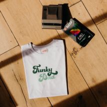 T-shirt Homme "Funky Dad" - T-shirt papa - Blanc - L - Coton Biologique - Idée cadeau Noël - Cadeau Homme - Cadeau Papa - Affaire De Famille