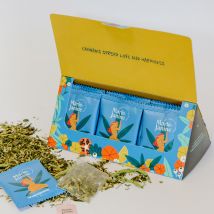 Coffret de sachets de thés et infusion au CBD - Vert - Fabriqué en France - Idée cadeau Noël - Cadeau Homme - Cadeau Femme - Cadeau Papa - Cadeau 