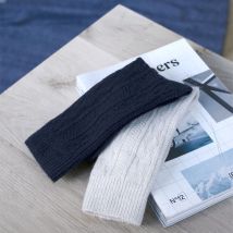 Duo de chaussettes pour femme en laine et cachemire - Taille Unique - Bleu - Idée cadeau Noël - Cadeau Femme - Cadeau Maman - Épilogue