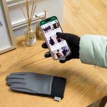 Gants Homme tactiles - Rains - M - Gris - Idée cadeau Noël - Cadeau Homme - Cadeau Femme - Cadeau Papa - Les Raffineurs