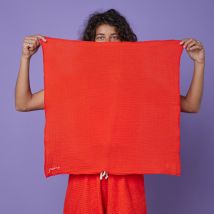 Bandana en gaze de coton - Orange - Cadeau Femme - Cadeau Maman - Graine - Les Raffineurs