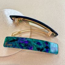 Barrette multicolore - Barrette 9 cm - Bleu - Idée cadeau Noël - Cadeau Femme - Cadeau Maman - 23 Degrés - Les Raffineurs
