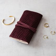 Pochette à bijoux en velours - Bordeaux - Idée cadeau Noël - Cadeau Femme - Cadeau Maman - Épilogue - Les Raffineurs