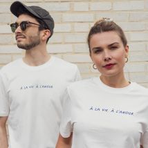 T-shirt unisexe À la Vie À l’Amour - XS - Idée cadeau Noël - Cadeau Homme - Cadeau Femme - Cadeau Papa - Cadeau Maman - Affaire De Famille